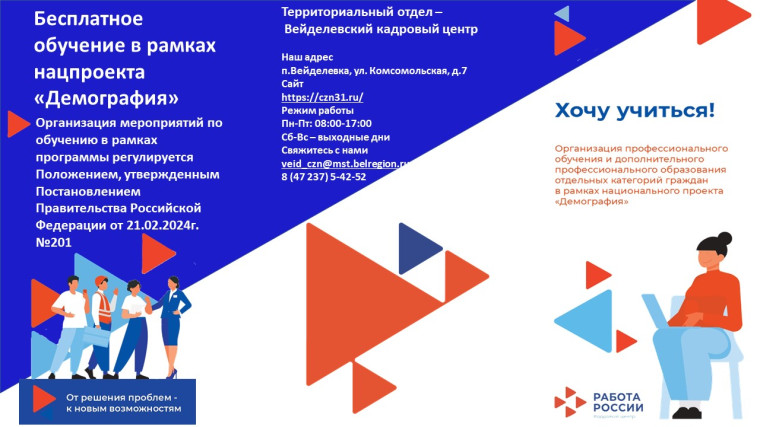 Обучение в рамках нацпроекта "Демография". Обучение в рамках нацпроекта "Демография".
